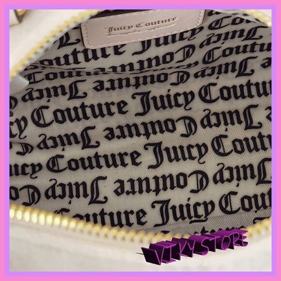 NWT 😍✨ Juicy Couture Pink Velvet Satchel Bag – Rhinestones & Iconic Logo! ✨😍 - Picture 9 of 9